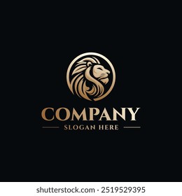 A luxurious logo design, with the shape of a gold lion, is suitable for brands that want to emphasize an image of leadership and authority.