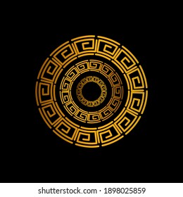 Luxurious logo design template, on a black background, suitable for restaurants, hotels, cafes, shops, fashion, beauty salons, etc. vector design