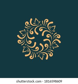 Logotipo lujoso, diseño vectorial de emblema