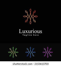 Luxurious logo template. Luxurious Brand Logo Template. modern luxury logo. luxury brand identity for hotel, spa, real estate and premium product. luxury and premium logo.