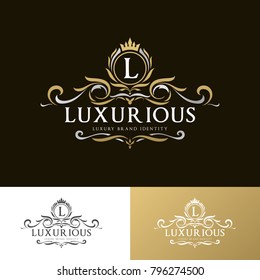 Luxurious logo template for  hotel , spa, real estate brand identity