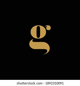 luxurious looking letter g logo in gold color