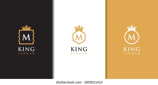 Luxurious m crown logo collection