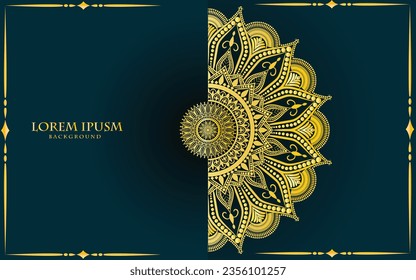 Luxurious mandala art background for invitation templates, banner, poster, floral pattern mandala art, vector art illustration