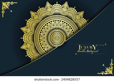 Luxurious mandala art background for your design, can be used in invitation, book cover, yoga, banner, promotion, luxury mandala vector art 