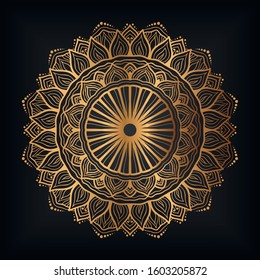 Luxurious mandala background with gold