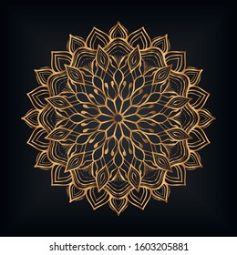 Luxurious mandala background with gold