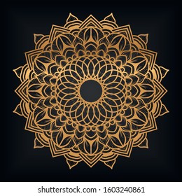 Luxurious mandala background with gold