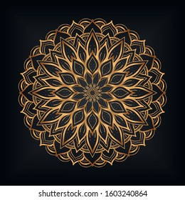 Luxurious mandala background with gold