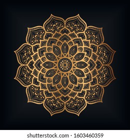 Luxurious mandala background with gold