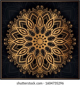 Luxurious mandala background with gold