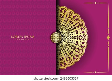 Luxurious mandala background for invitation card, wedding card, Eid invitation card design, meditation poster, yoga, book cover, cover page, luxury mandala art illustration vector art