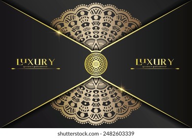 Luxurious mandala background for invitation card, wedding card, Eid invitation card design, meditation poster, yoga, book cover, cover page, luxury mandala art illustration vector art