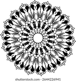 luxurious mandala design for henna tattoo ,background uses