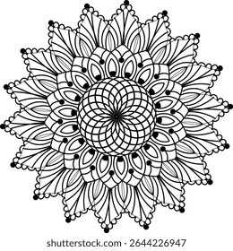luxurious mandala design for henna tattoo ,background uses