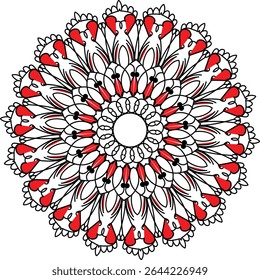 luxurious mandala design for henna tattoo ,background uses