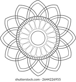 luxurious mandala design for henna tattoo ,background uses