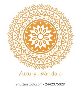 Luxurious mandala pattern background, circular pattern vector design svg