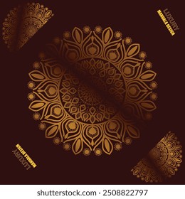 Diseño lujoso del patrón del mandala, diseño lujoso de la tarjeta de felicitación de la invitación del mandala, diseño circular del Vector del patrón,