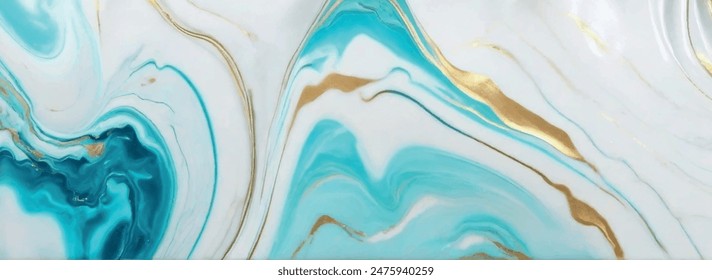 Luxurious marble wallpaper background. Luxury marble texture with gold glitter and blue tone. Indigo ocean blue marbling with natural luxury style swirls of marble and gold powder geode pattern.