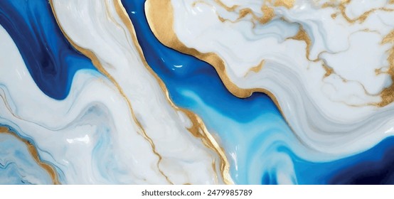 Lujoso fondo de Fondo de pantalla de mármol. Textura de mármol de lujo con brillo dorado y tono azul. Mármol azul océano índigo con remolinos de estilo de lujo natural de mármol y patrón de geoda de polvo de oro.