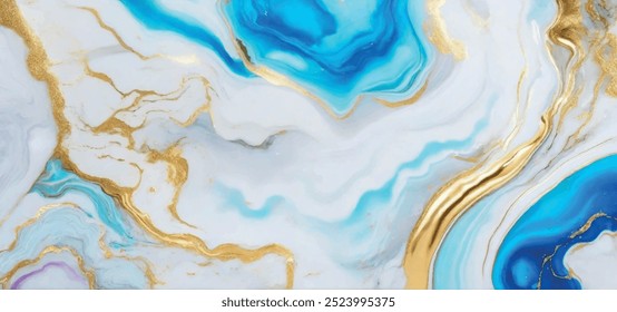 Fundo de papel de parede de mármore luxuoso. Textura de mármore de luxo com brilho de ouro e tom azul. Marmoreado azul do oceano índigo com redemoinhos de estilo luxuoso natural de mármore e ouro em pó geode padrão.