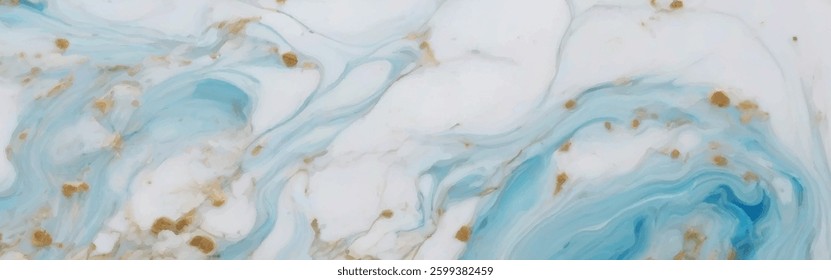 Luxurious marble wallpaper background. Luxury marble texture with gold glitter and blue tone. Indigo ocean blue marbling with natural luxury style swirls of marble and gold powder geode pattern.
