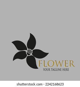 Luxurious memorable blooming flower logo