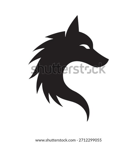 Luxurious Minimal Wolf Emblem Designed With Refined Curved Lines
