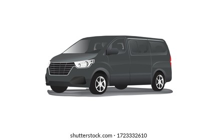 luxurious modern 3d h1 grand royale mpv multi purpose vehicle, gmc, chevy passenger van for transportaions, delivery and shipping service logo template, for europe, asia, korea, us and others