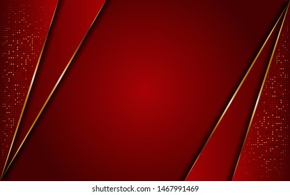 luxurious modern abstract red and golden lines background. elegant modern background. abstract background. eps vector.
