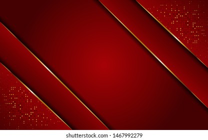 luxurious modern abstract red and golden lines background. elegant modern background. abstract background. eps vector.