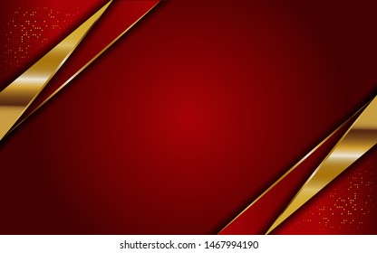 luxurious modern abstract red and golden lines background. elegant modern background. abstract background. eps vector.