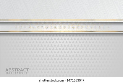 luxurious modern abstract white with golden lines background.
