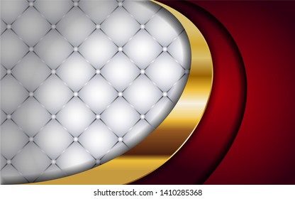 luxurious modern abstract white with red and golden lines background. elegant modern background. abstract background. eps vector.