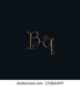 Luxurious modern BQ initial based letter icon logo
