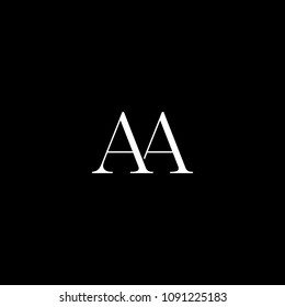 Luxurious modern creative artistic AA A black and white color initial based letter icon logo.