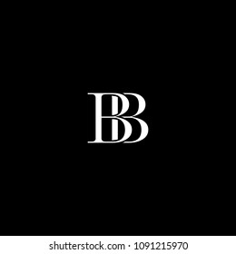 Luxurious modern creative artistic BB B black and white initial based letter icon logo.
