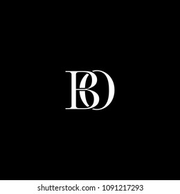 Luxurious modern creative artistic BO OB B O black and white initial based letter icon logo.