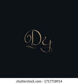 Luxurious modern DY initial based letter icon logo
