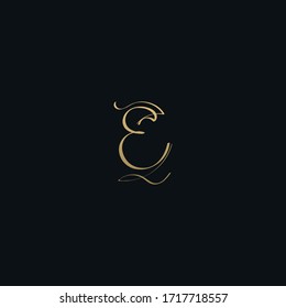 Luxurious modern E initial based letter icon logo