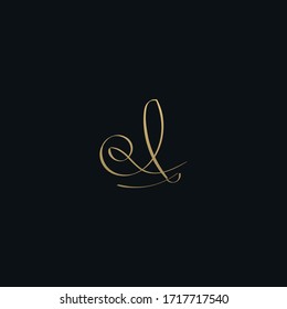 Logotipo lujoso moderno basado en el icono de la letra inicial