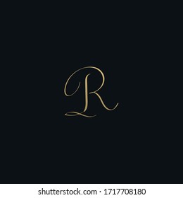 Luxurious modern R initial based letter icon logo