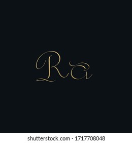 Luxurious modern RA initial based letter icon logo