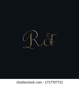 Logotipo de letra inicial de RD moderno y lujoso