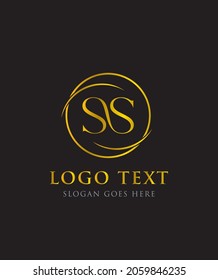 A luxurious modern Sans Serif letter type S and S links logo template