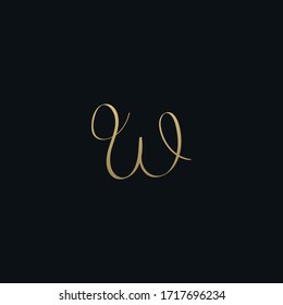 Luxurious modern W initial based letter icon logo