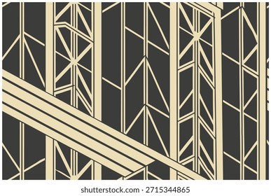 Patrón de Vector floral monocromo lujoso | Diseño geométrico decorativo de la teja para la moda, la materia textil, el interior, la alfombra y el arte gráfico | Textura digital con estilo con Antiguas y atractivo moderno