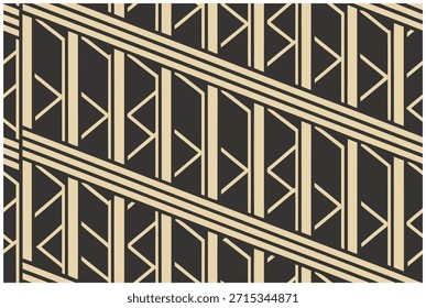 Patrón de Vector floral monocromo lujoso | Diseño geométrico decorativo de la teja para la moda, la materia textil, el interior, la alfombra y el arte gráfico | Textura digital con estilo con Antiguas y atractivo moderno