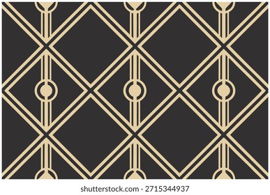 Patrón de Vector floral monocromo lujoso | Diseño geométrico decorativo de la teja para la moda, la materia textil, el interior, la alfombra y el arte gráfico | Textura digital con estilo con Antiguas y atractivo moderno